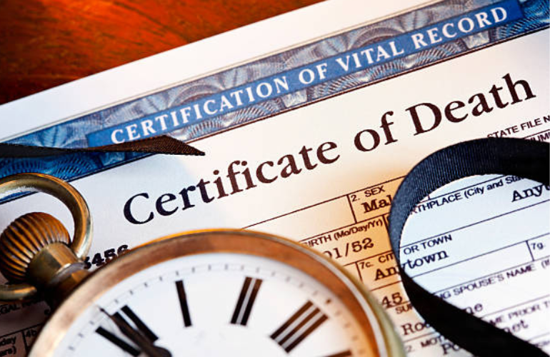 Getting a Death certificate copy