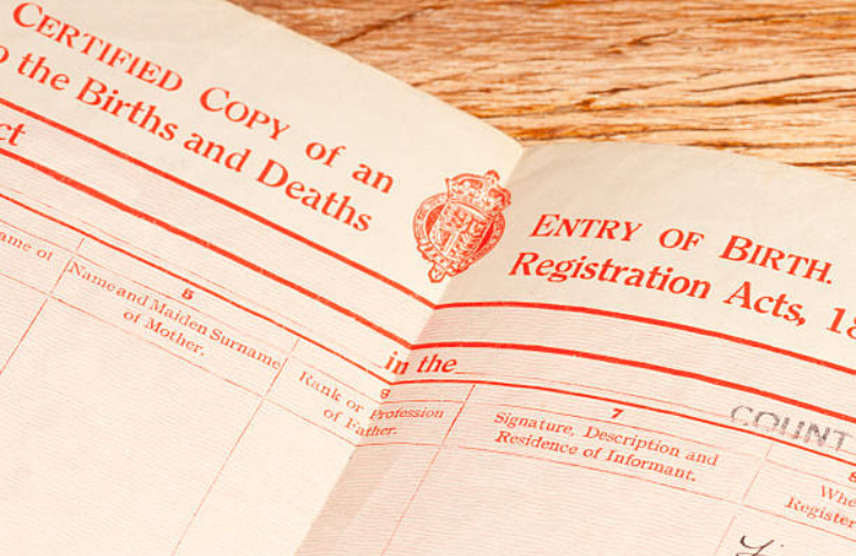 Get copy of birth certificate